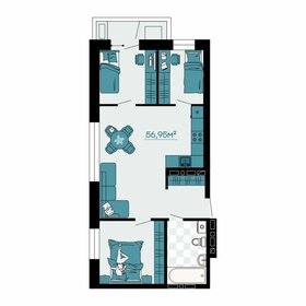 Квартира 55,8 м², 4-комнатная - изображение 1