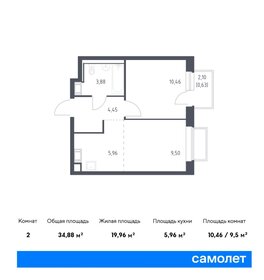 35,2 м², 1-комнатная квартира 8 142 980 ₽ - изображение 30