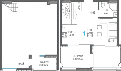 70,5 м², квартира-студия 11 410 000 ₽ - изображение 81
