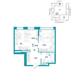 32,3 м², 1-комнатная квартира 4 470 000 ₽ - изображение 57