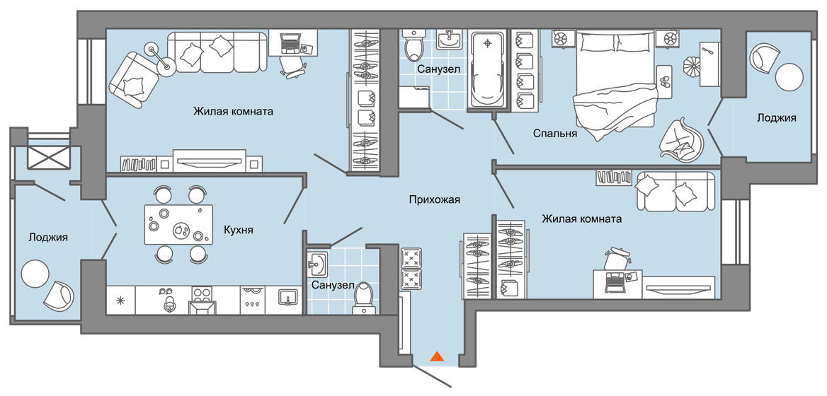 81 м², 3-комнатная квартира 8 374 088 ₽ - изображение 1