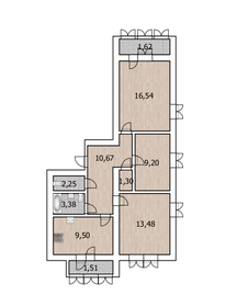 Квартира 69,4 м², 3-комнатная - изображение 1