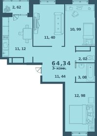 66,5 м², 3-комнатная квартира 7 300 000 ₽ - изображение 92