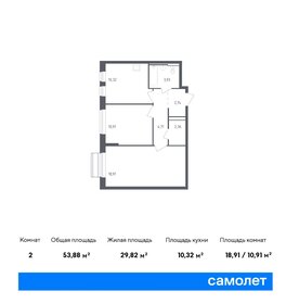 53,6 м², 2-комнатная квартира 7 200 000 ₽ - изображение 34