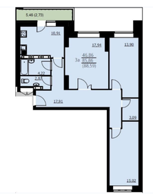 88,6 м², 3-комнатная квартира 6 732 840 ₽ - изображение 10