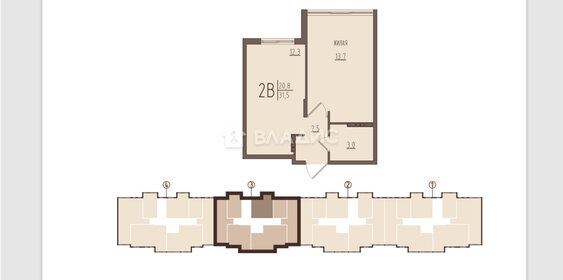 33 м², 1-комнатная квартира 2 470 000 ₽ - изображение 26