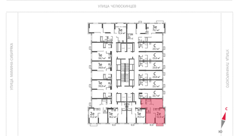 54 м², 3-комнатная квартира 7 300 000 ₽ - изображение 99