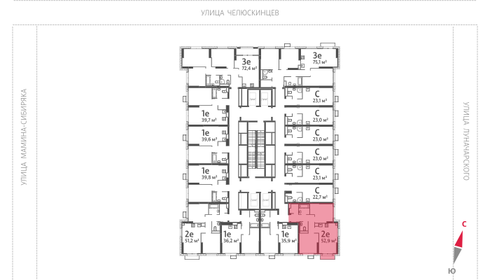 Квартира 52,9 м², 2-комнатная - изображение 2