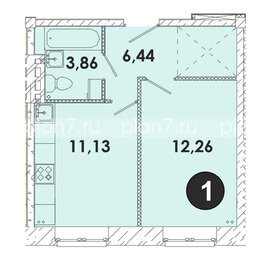 Квартира 33,7 м², 1-комнатная - изображение 1