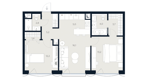 84 м², 4-комнатная квартира 31 900 000 ₽ - изображение 102