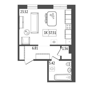 36,6 м², 1-комнатная квартира 3 800 000 ₽ - изображение 29