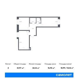 51 м², 2-комнатные апартаменты 4 190 000 ₽ - изображение 125