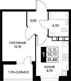32 м², 1-комнатная квартира 4 528 000 ₽ - изображение 21