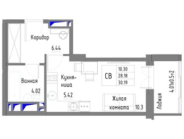 25 м², квартира-студия 3 741 640 ₽ - изображение 4