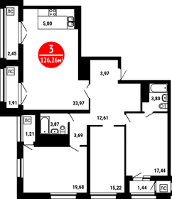 131,4 м², 4-комнатная квартира 12 950 000 ₽ - изображение 109