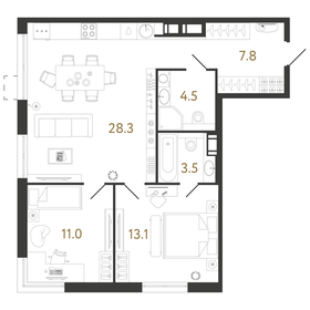 82,2 м², 2-комнатная квартира 24 220 000 ₽ - изображение 74