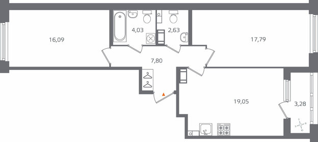 68,7 м², 2-комнатная квартира 19 138 056 ₽ - изображение 11