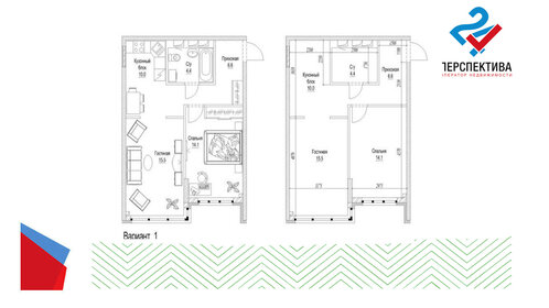 Квартира 53,2 м², студия - изображение 2