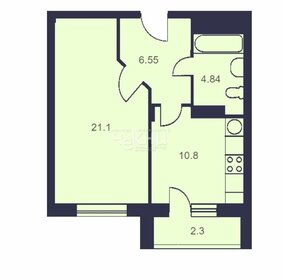 Квартира 45 м², 1-комнатная - изображение 1