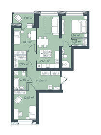 85,7 м², 4-комнатная квартира 5 635 826 ₽ - изображение 38