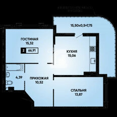 Квартира 67 м², 2-комнатная - изображение 2