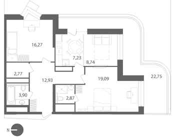 106 м², 3-комнатная квартира 13 900 000 ₽ - изображение 47