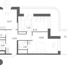 Квартира 85,2 м², 3-комнатная - изображение 3