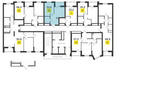 Квартира 32,3 м², 1-комнатная - изображение 2