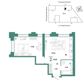 43,2 м², 2-комнатная квартира 6 600 000 ₽ - изображение 73