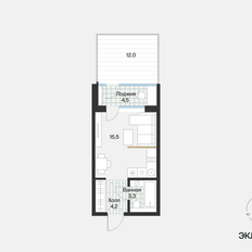 Квартира 25,2 м², студия - изображение 5