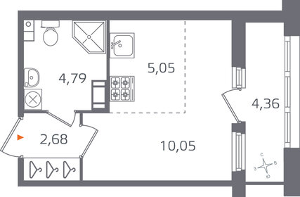 18 м², квартира-студия 4 900 000 ₽ - изображение 102