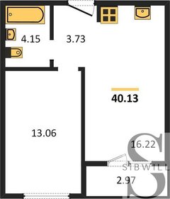 Квартира 40,1 м², 1-комнатная - изображение 1