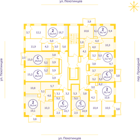 61 м², 3-комнатная квартира 5 299 000 ₽ - изображение 59