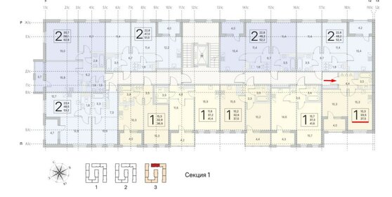 Квартира 37,5 м², 1-комнатная - изображение 1