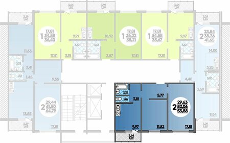 60 м², 2-комнатная квартира 5 350 000 ₽ - изображение 28