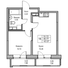 40 м², 1-комнатная квартира 7 190 000 ₽ - изображение 24