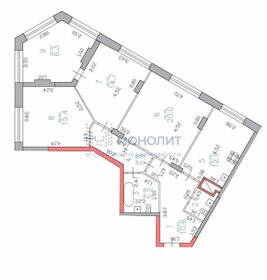 Квартира 99,6 м², 1-комнатная - изображение 1