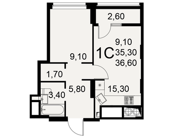 49,9 м², 2-комнатная квартира 3 550 000 ₽ - изображение 62