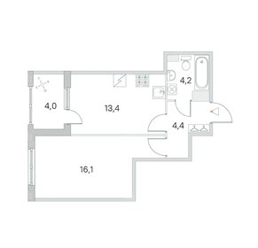 Квартира 38,1 м², 1-комнатная - изображение 1