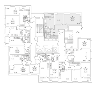 56,7 м², 2-комнатная квартира 10 300 000 ₽ - изображение 109