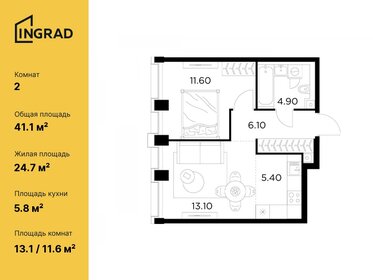 41 м², 2-комнатная квартира 18 700 000 ₽ - изображение 82