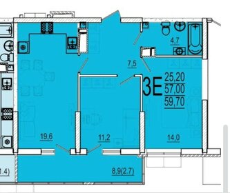 Квартира 66 м², 3-комнатная - изображение 1