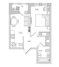 Квартира 39,4 м², 1-комнатная - изображение 1