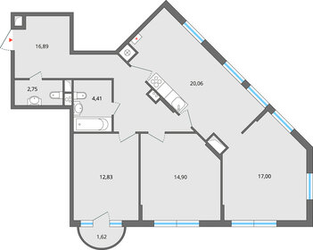 Квартира 90,5 м², 4-комнатная - изображение 1