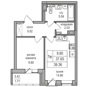 35 м², 1-комнатная квартира 5 700 000 ₽ - изображение 69