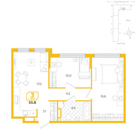 54,2 м², 3-комнатная квартира 8 170 000 ₽ - изображение 18