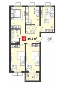 84,5 м², 4-комнатная квартира 7 300 000 ₽ - изображение 29
