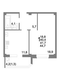 45,8 м², 1-комнатная квартира 6 450 000 ₽ - изображение 101