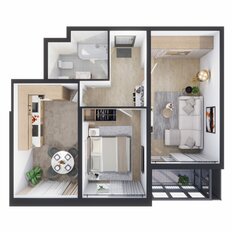 Квартира 61,2 м², 2-комнатная - изображение 2