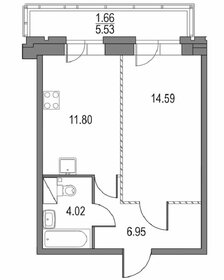 39,6 м², 1-комнатная квартира 11 070 024 ₽ - изображение 6